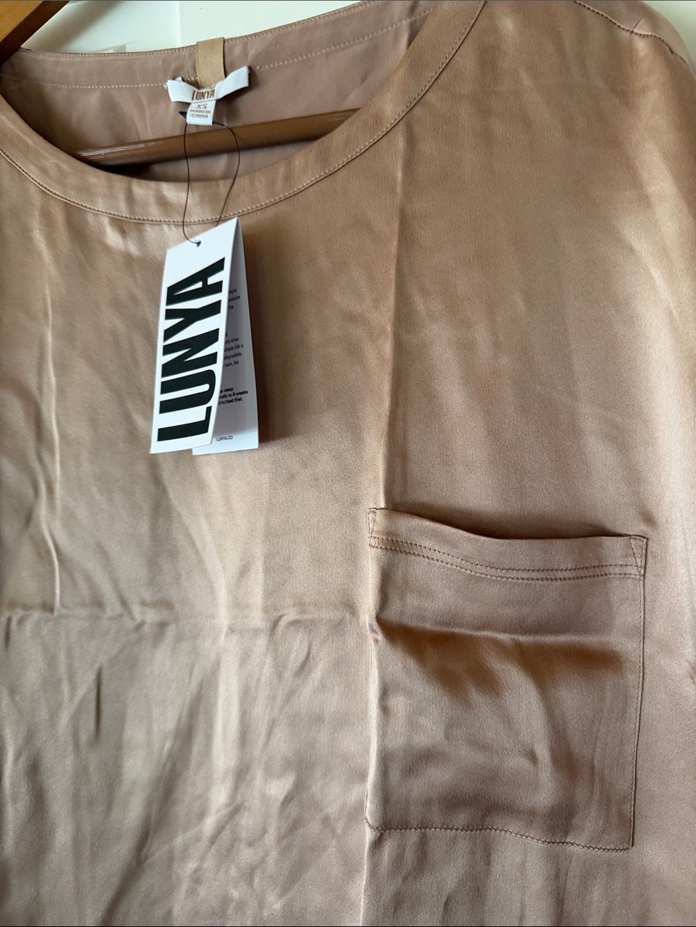 Lunya Washable Silk Short Pajama Set - Otium Tan - Picture 3 of 12